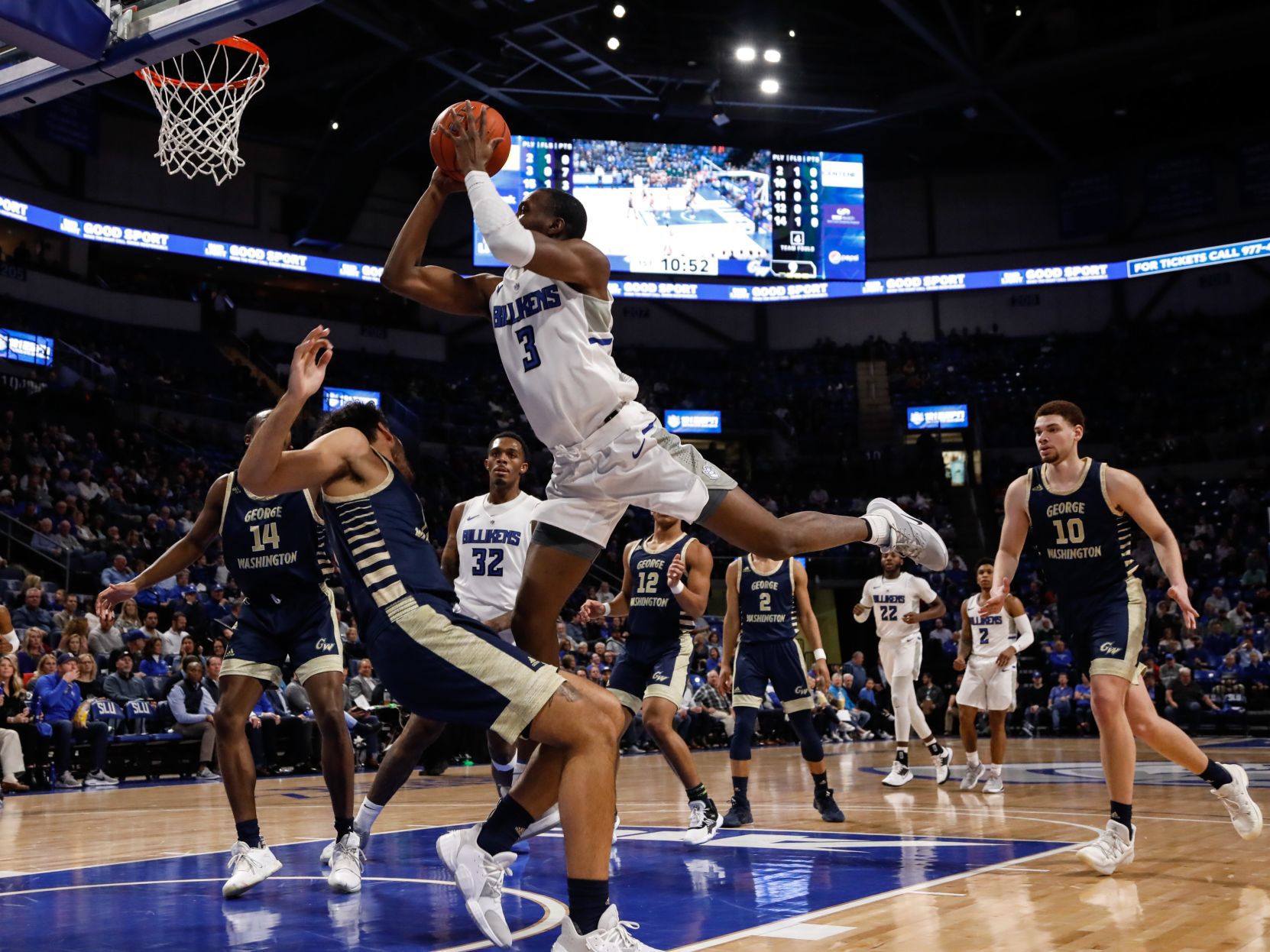 Billikens take on George Washington Colonials
